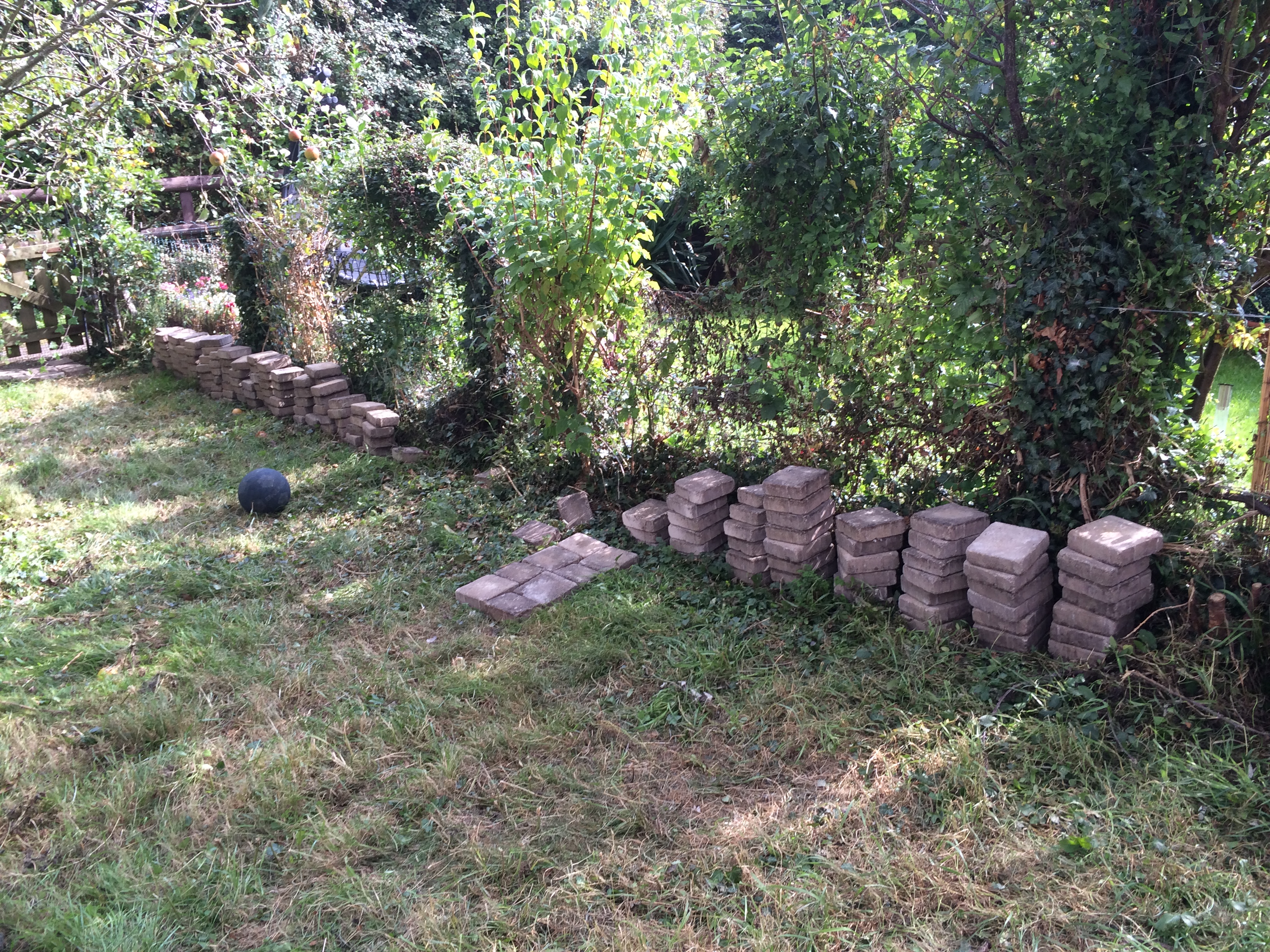 Bricks in garden 1