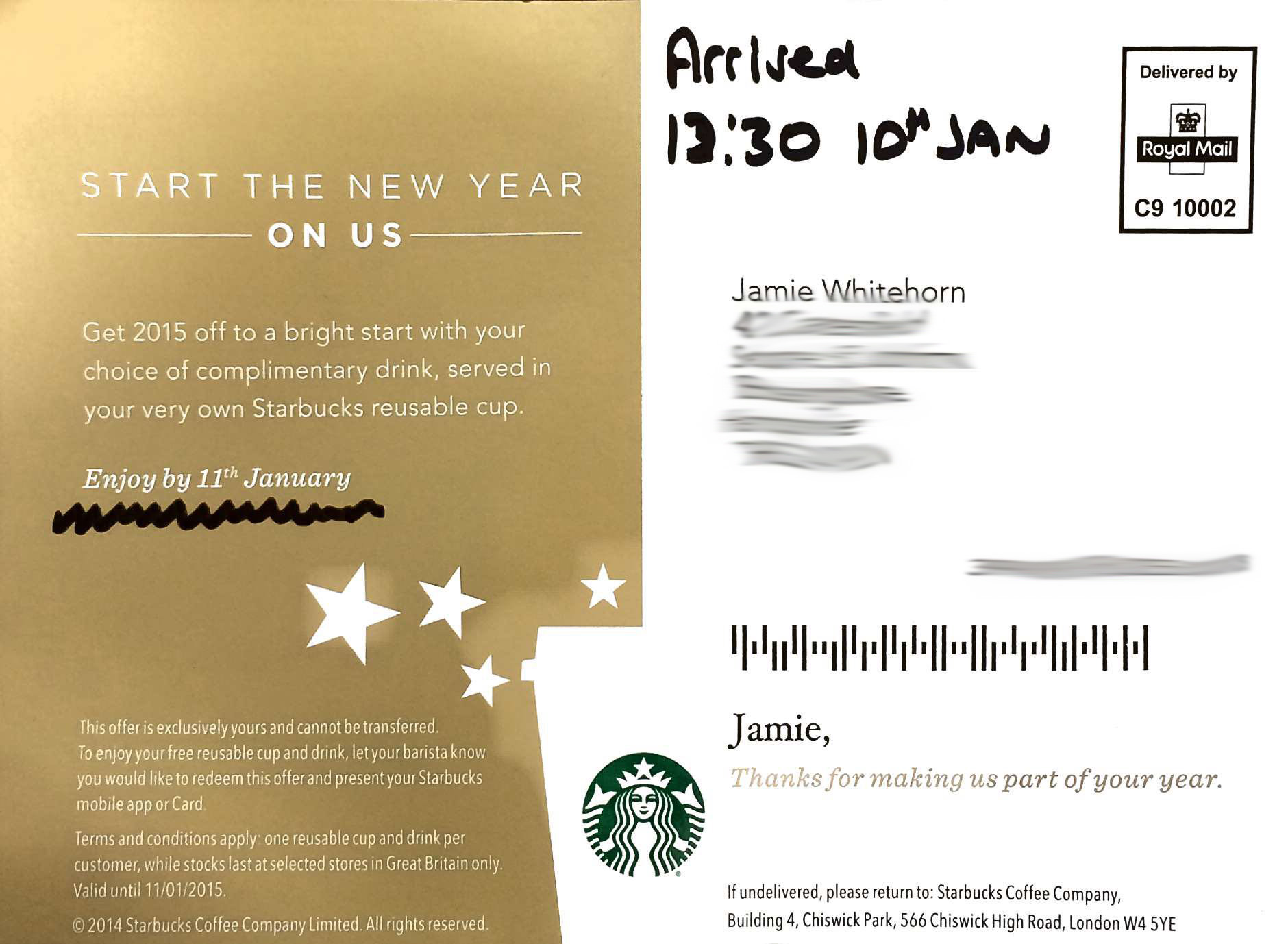 Starbucks offer