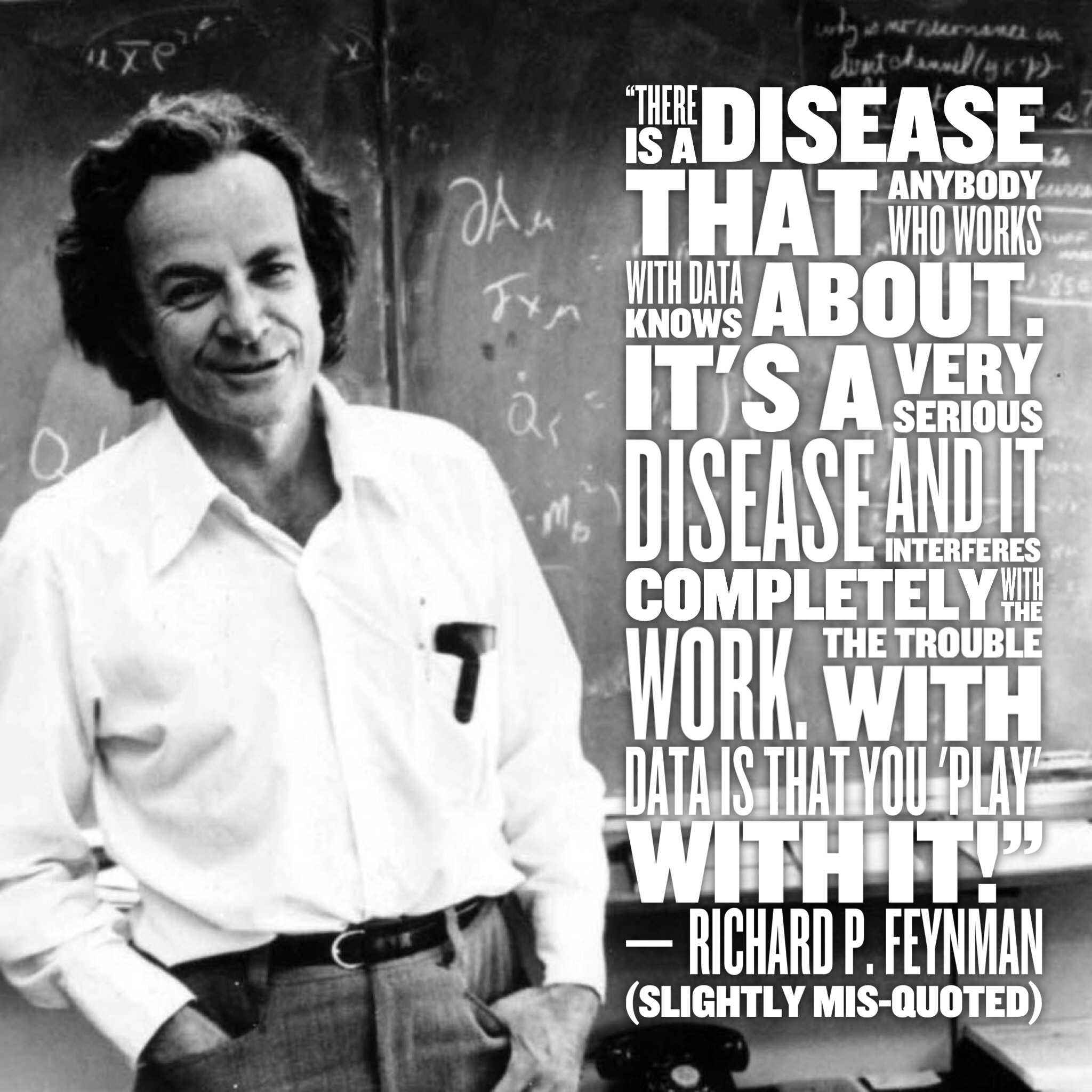 Picture of Richard Feynman with quote