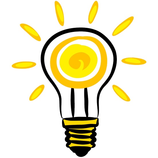 Vector picture of an idealised lightbulb