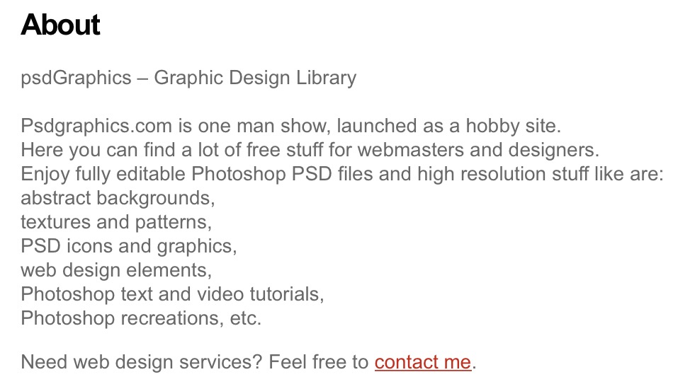 PSDGraphics About Details