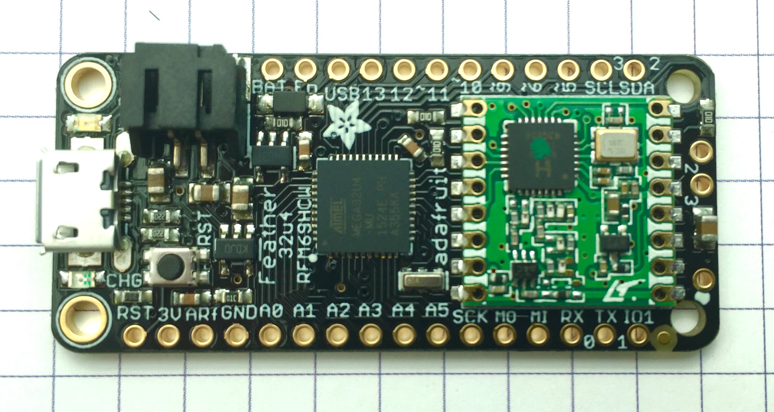 Adafruit-Feather-32u4-RFM69-Front