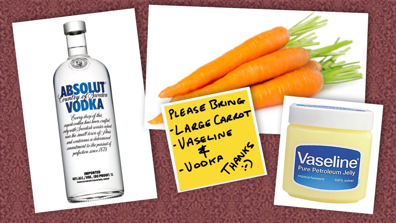 Vaseline, Vodka & Carrots - It's all about the context